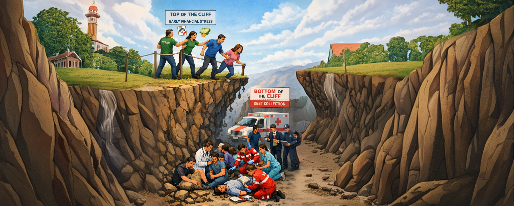 Reduce customer harm offer debt support early